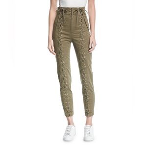 A.L.C. Olive Lace-Up Skinny Pants